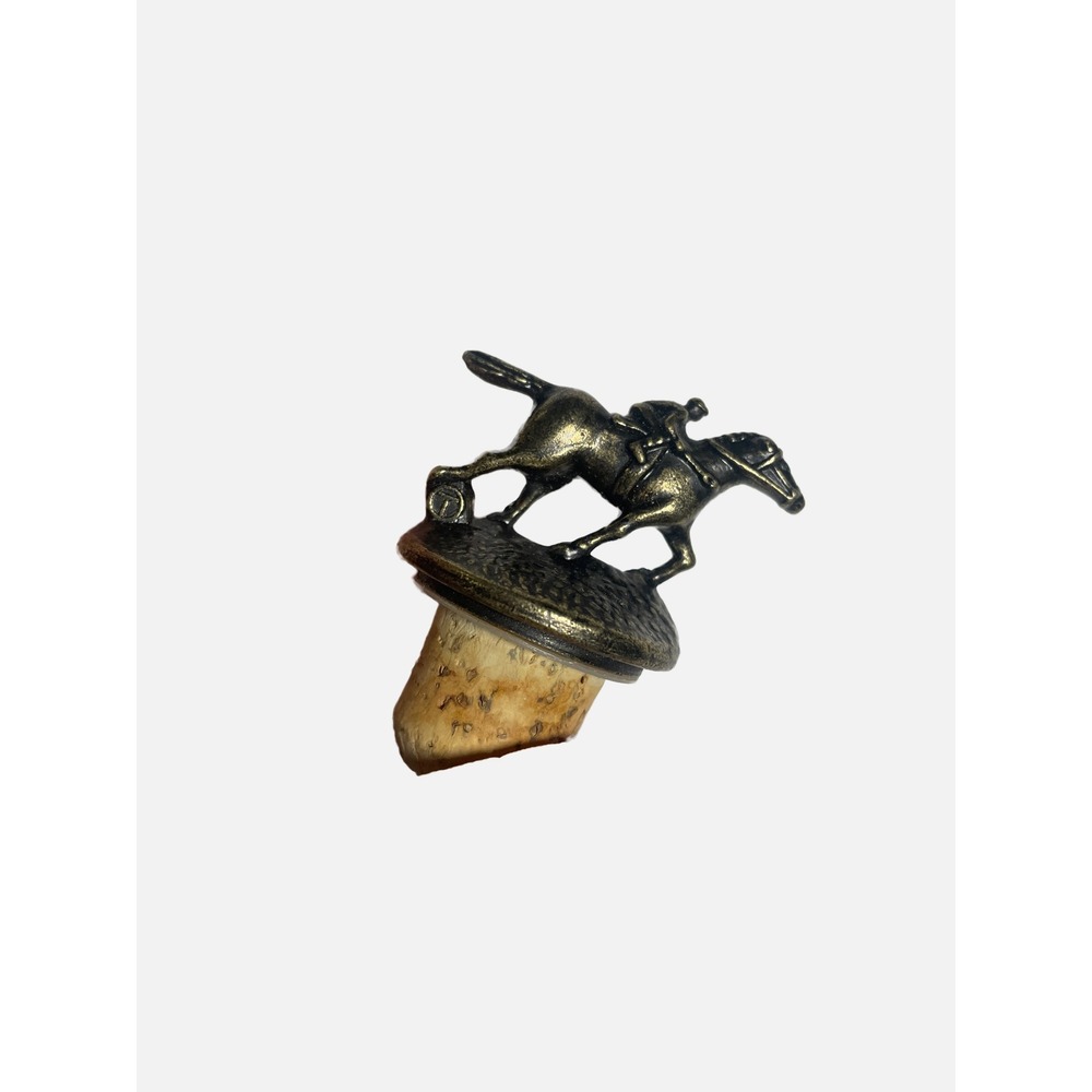 Blanton's Bottle Stopper‎ Unisex OS Bronze Horse Jockey Bourbon Barware T Letter